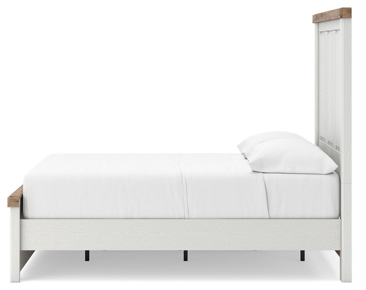 Savonport Full Panel Bed with Storage (Youth) - White/Brown  (B4615-SI) - Image 7