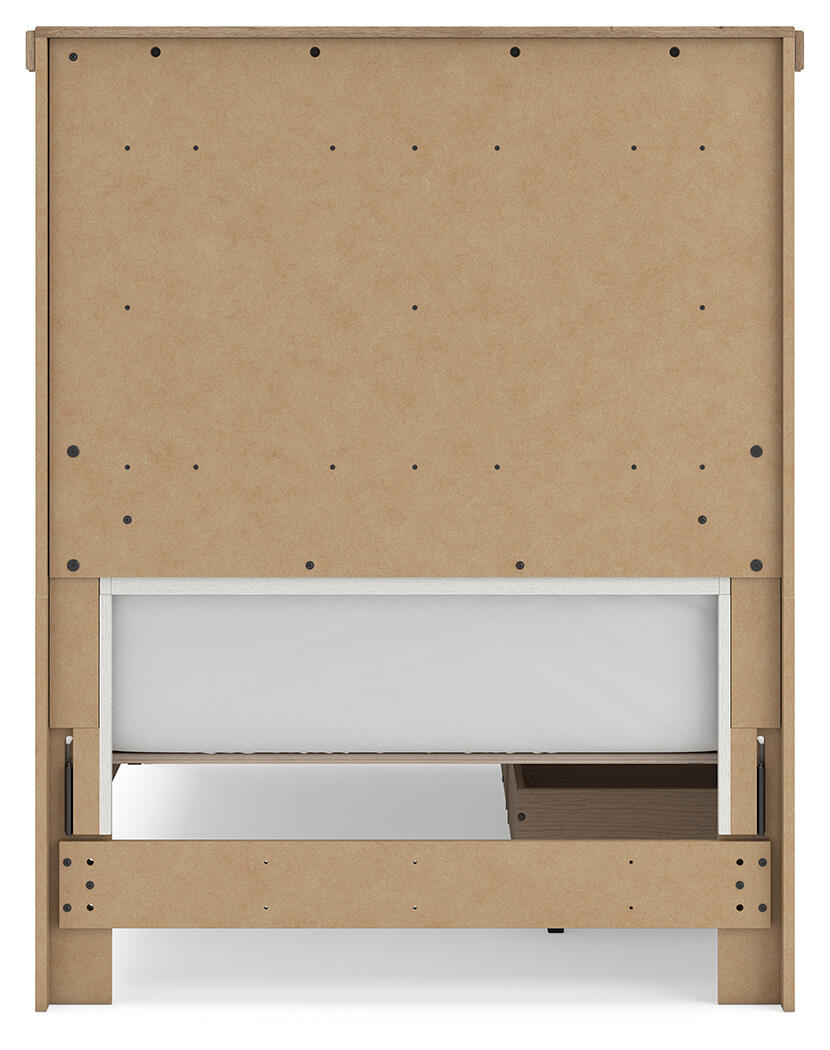 Savonport Twin Panel Bed with Storage (Youth) - White/Brown  (B4615-SI) - Image 6