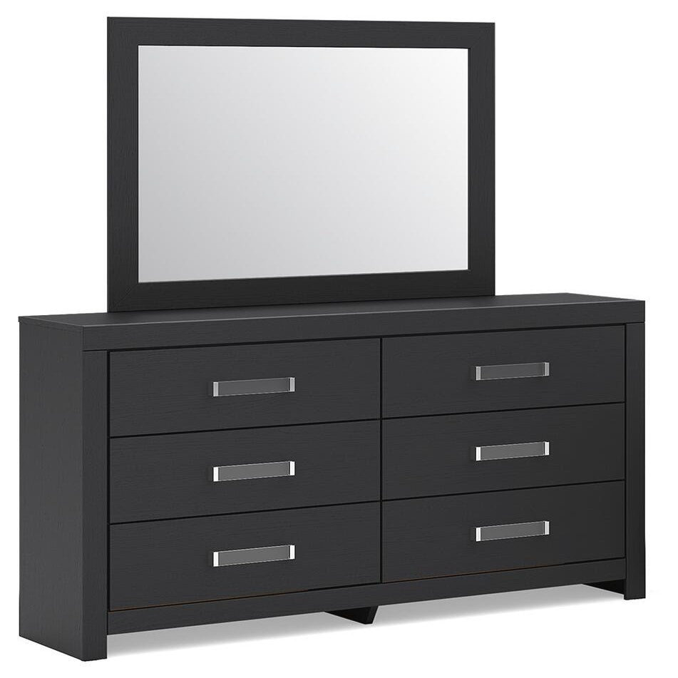Maeling Queen Panel Bed, Dresser, Mirror and Nightstand (PCB1115-SI) - Image 2