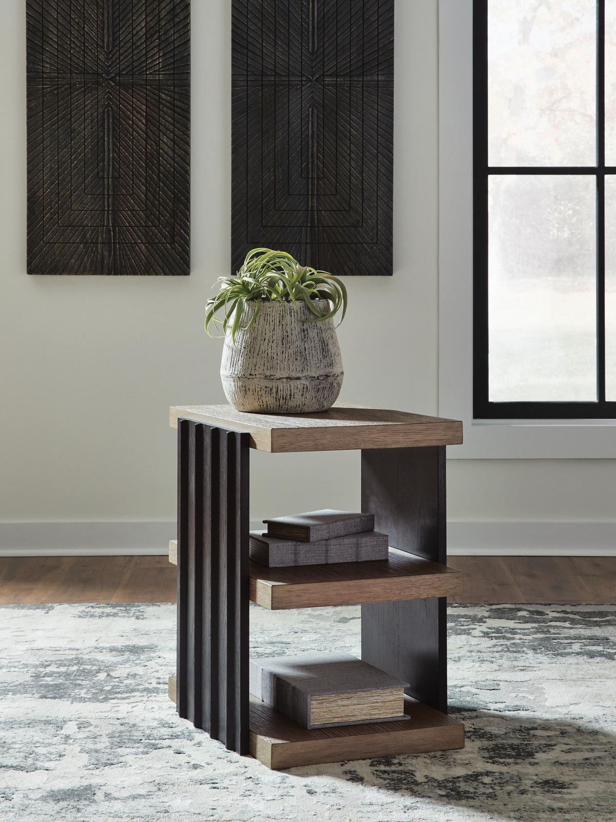 Rylandyn End Table - Black/Light Brown  (T721-SI) - Image 2