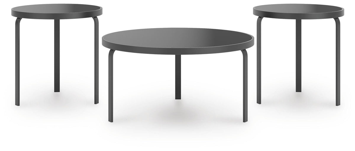 Dorylin Table (Set of 3) - Black  (T139-SI)