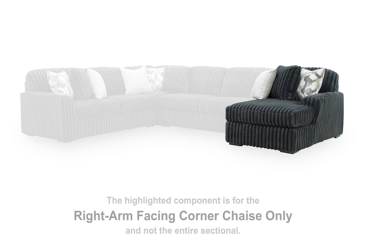 Midnight-Madness Right-Arm Facing Corner Chaise (98105-SI) - Image 9