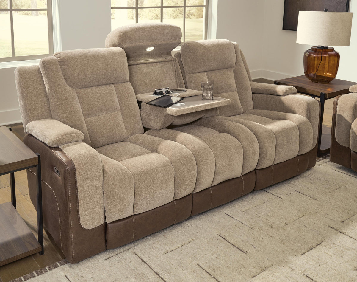 Mixed Motion Power Reclining Loveseat with Console (PC83504-SI) - Image 24