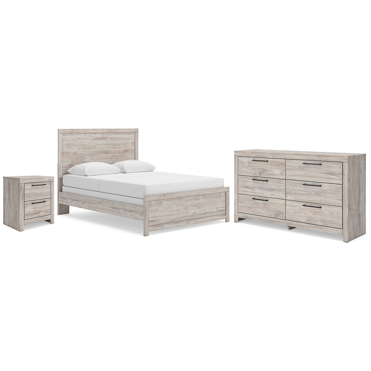Broachmyn Queen Panel Bed, Dresser and Nightstand (PCB1120-SI)