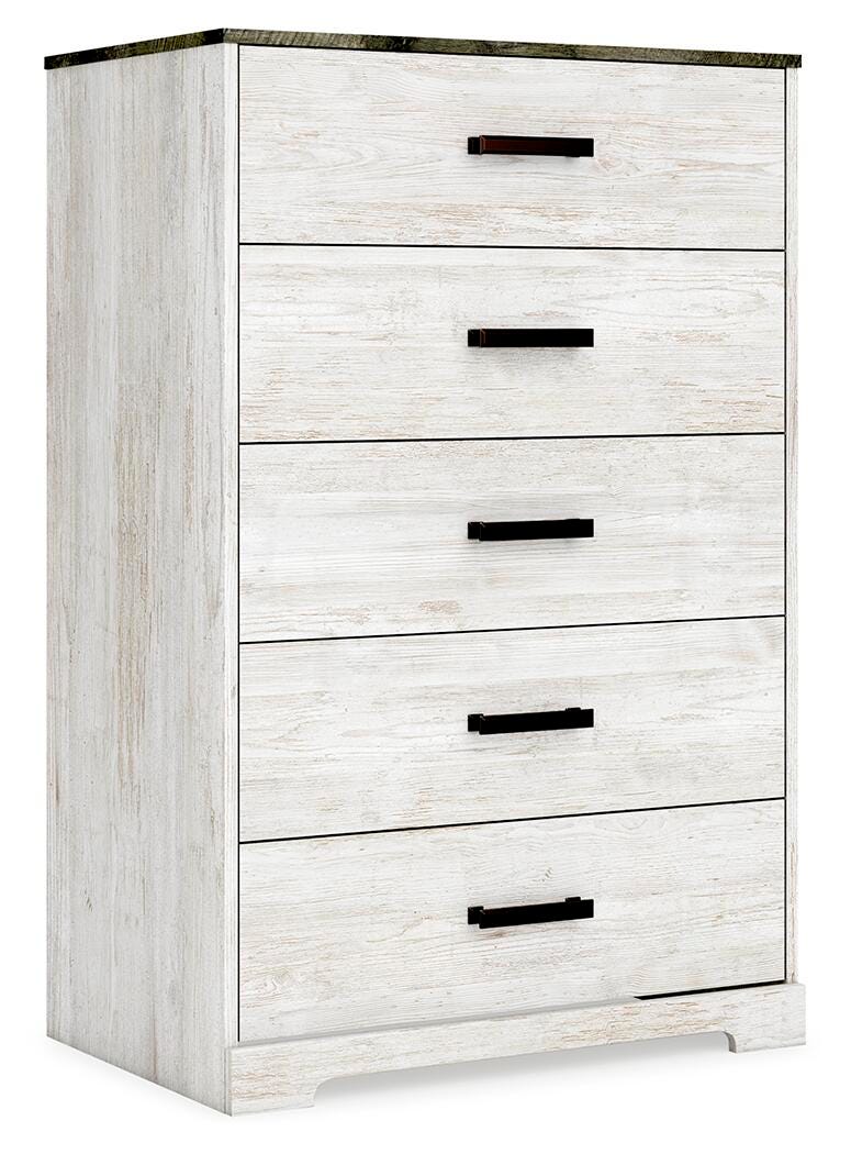 Shawburn Chest of Drawers - Whitewash/Charcoal Gray  (EB4121-SI) - Image 2
