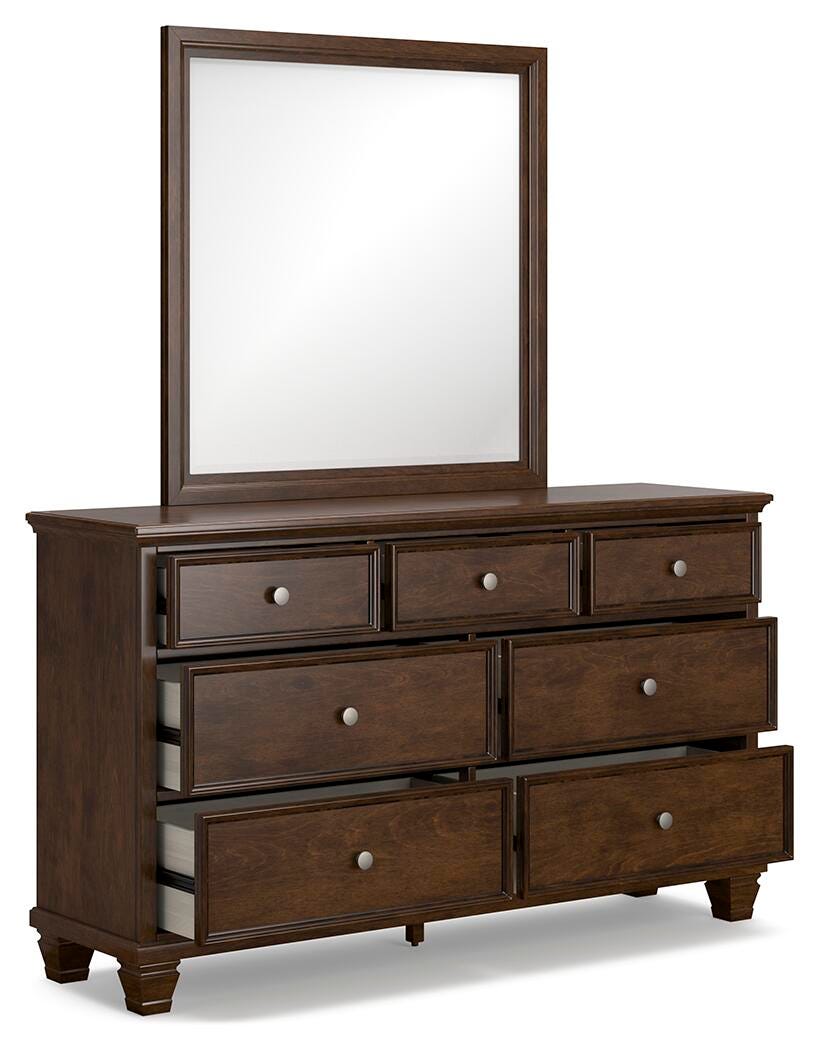 Danabrin Panel Bed, Dresser, Mirror and Nightstand - Brown  (B685-SI) - Image 4