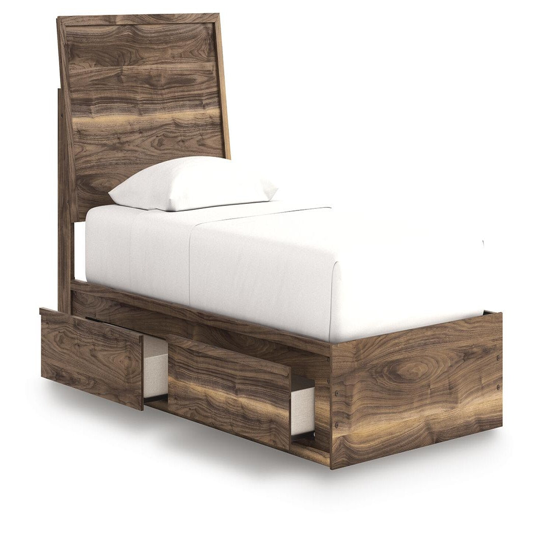 Chirason Twin Panel Bed with Storage, Dresser and Mirror (PCB3367-SI) - Image 11
