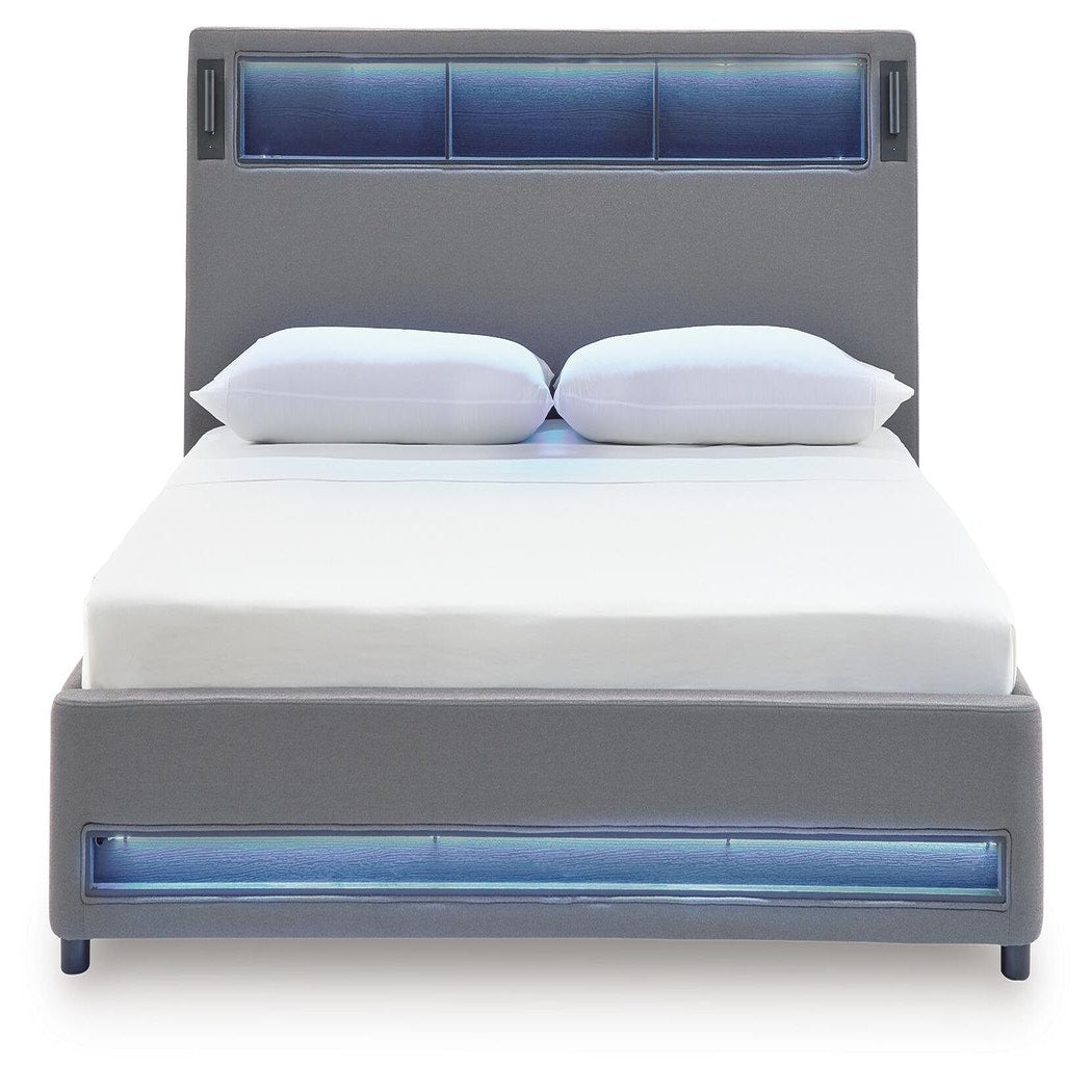 Finigale California King Upholstered Bed with Wireless Audio (PCB2721-SI) - Image 6