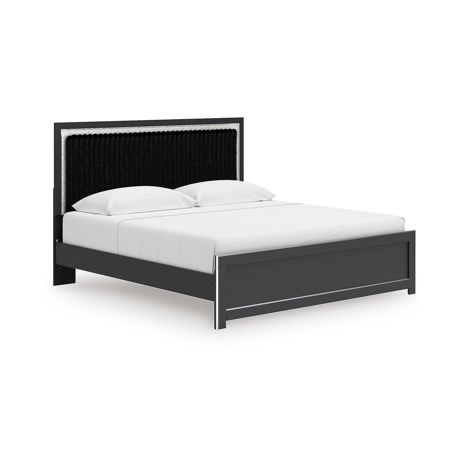Zuraleus King Upholstered Panel Platform Bed (PCB3380-SI)