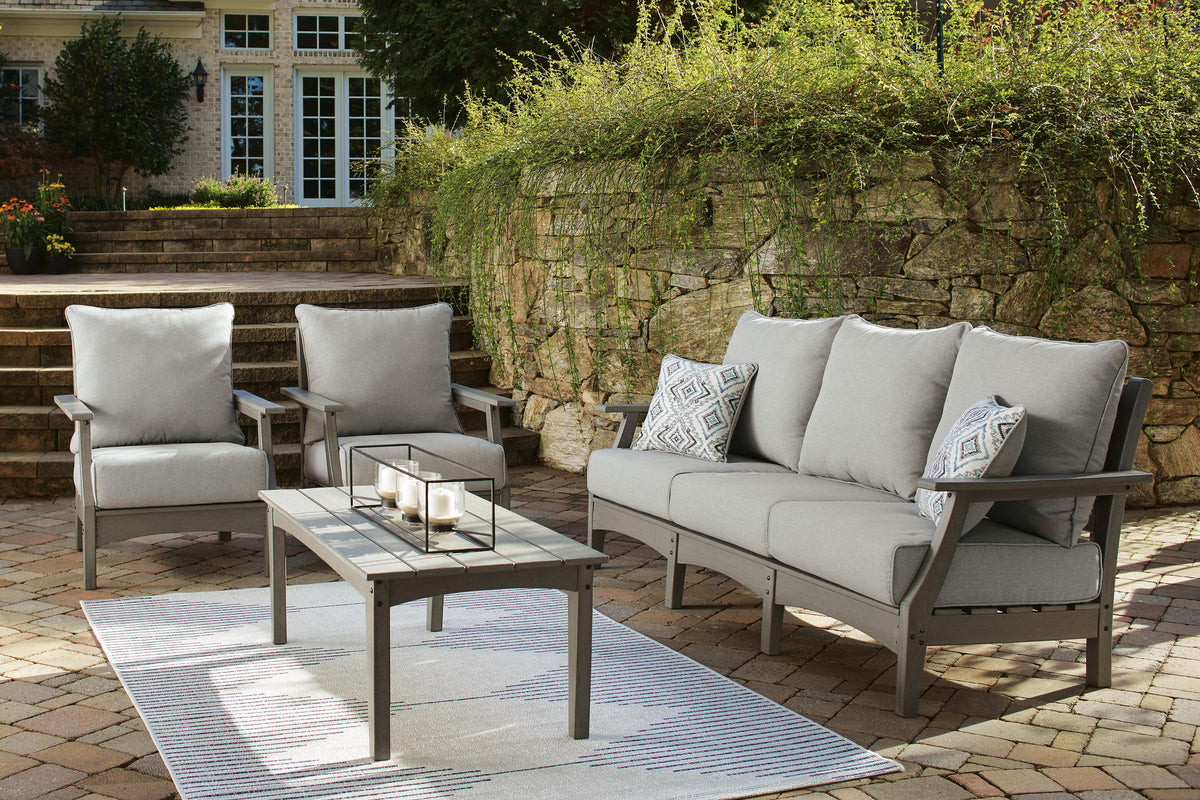 Visola Outdoor Sofa, 2 Lounge Chairs and Coffee Table (P802-SI) - Image 3