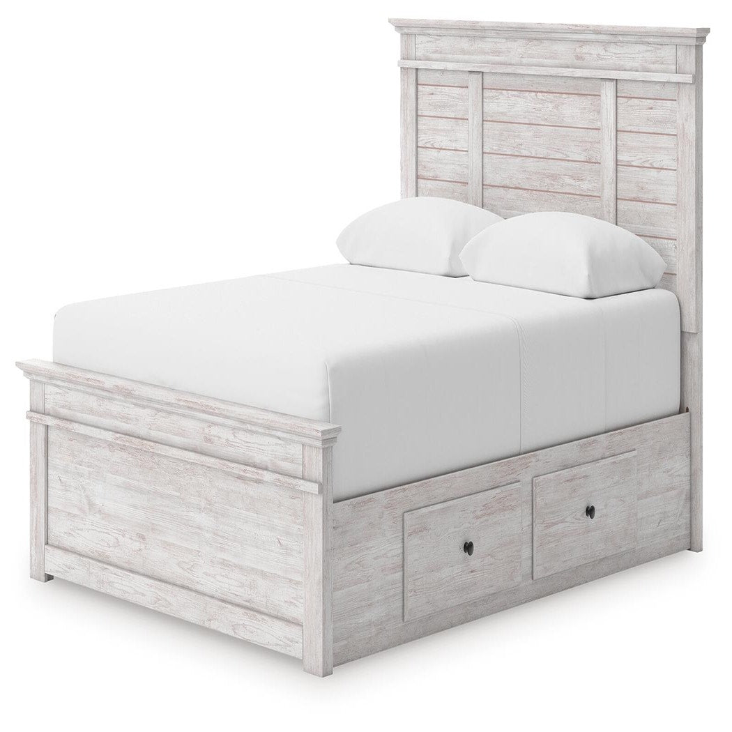Makidern Queen Panel Bed with Storage, Dresser and Mirror (PCB1171-SI) - Image 15