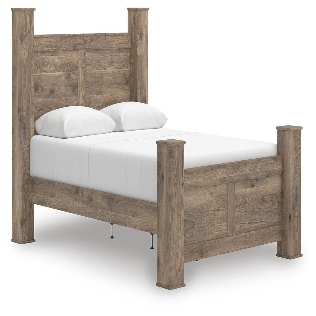 Rusticott Queen Poster Bed (PCB2260-SI)