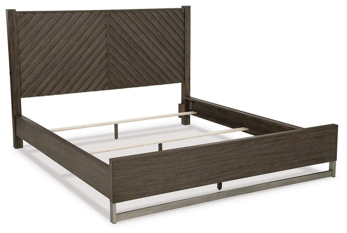 Arkenton Panel Bed, Dresser and Mirror - Grayish Brown  (B786-SI) - Image 4