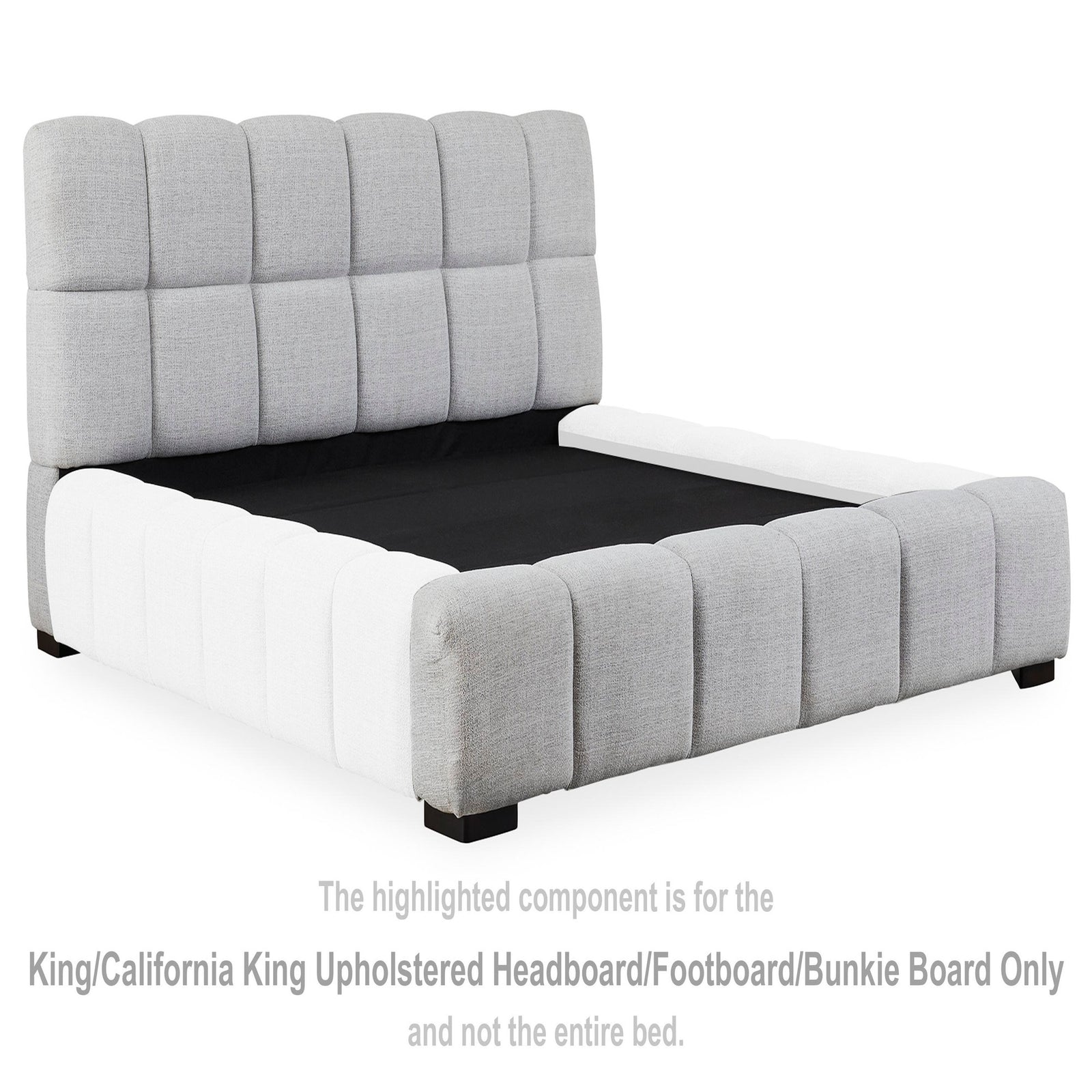 Grendusk King/California King Upholstered Headboard/Footboard/Bunkie Board (PCB584-SI) - Image 4