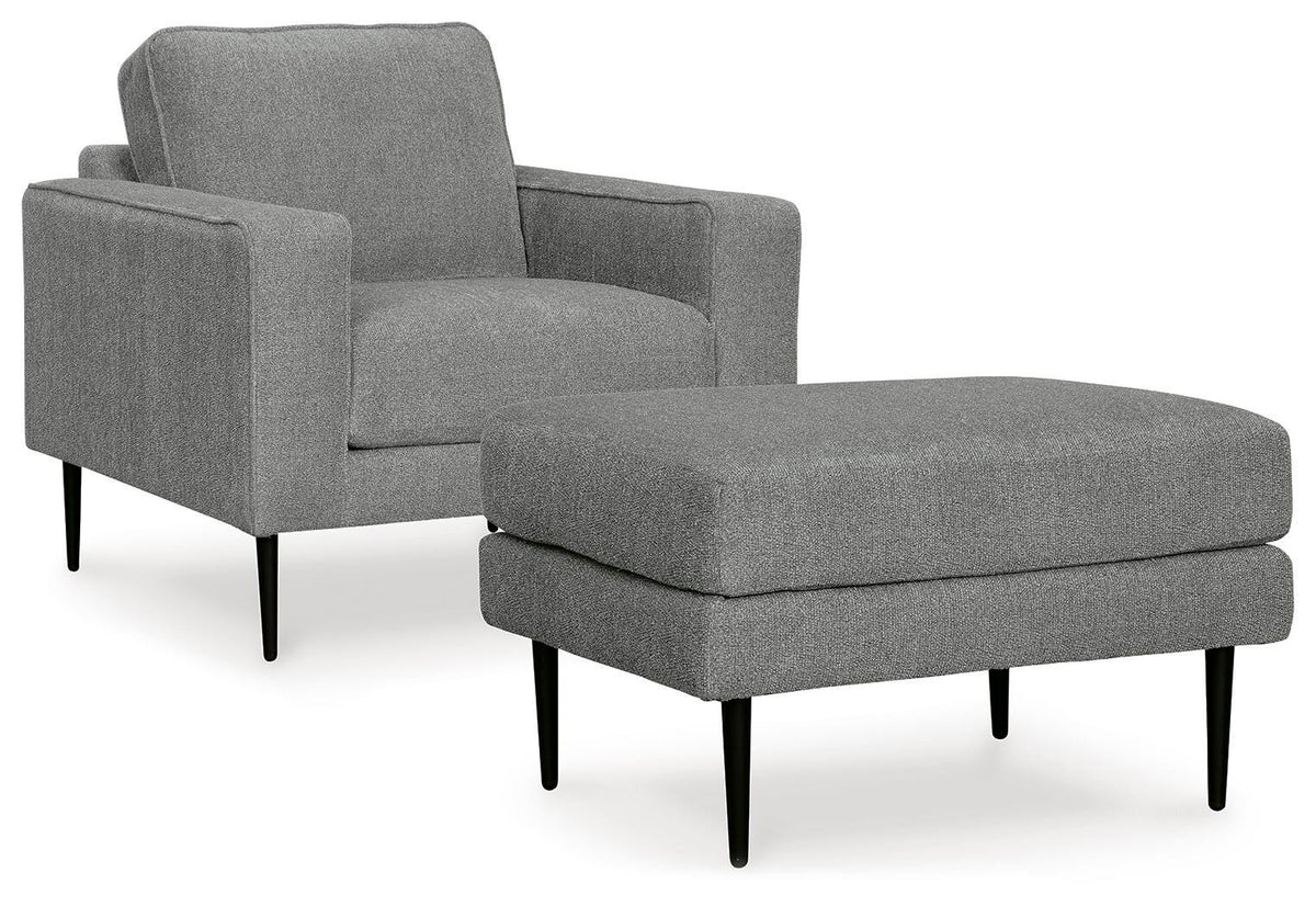 Hazela Chair and Ottoman (41102-SI)