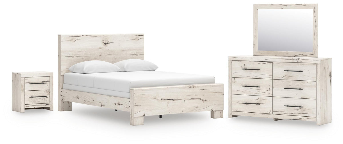 Lawroy Panel Bed, Dresser, Mirror and Nightstand - Light Natural  (B2310-SI)