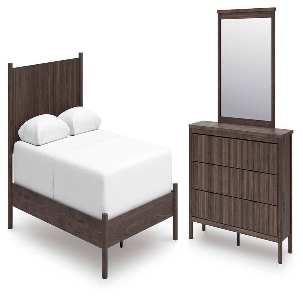 Pamytta Queen Panel Bed, Dresser and Mirror (PCB2614-SI)