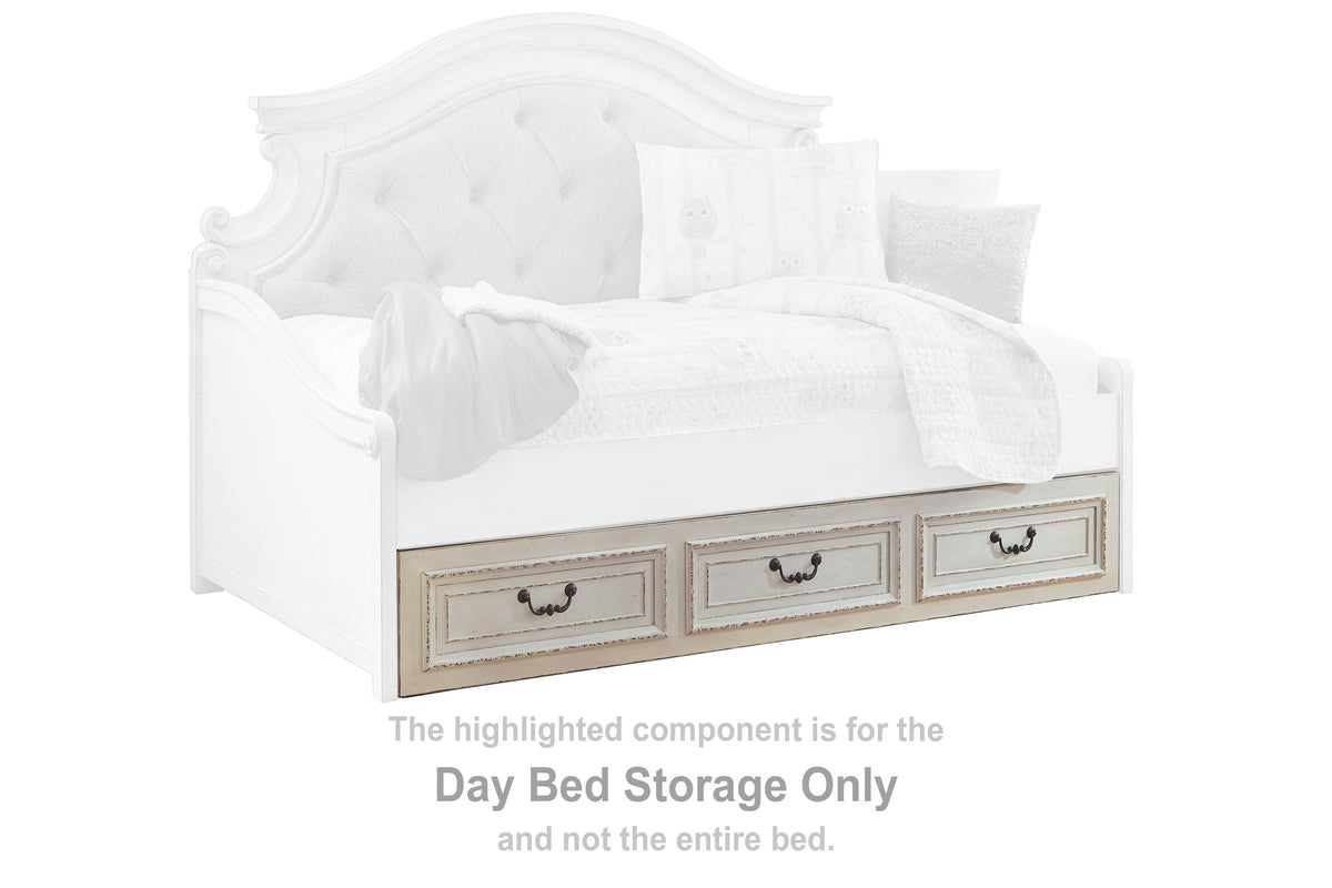 Realyn Day Bed Storage (Youth) - Chipped White  (B743-SI)