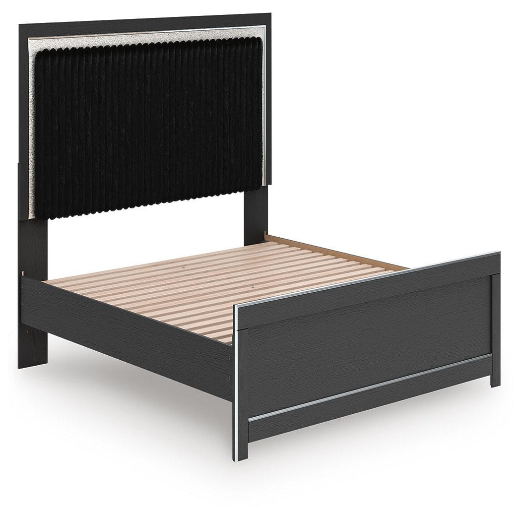 Zuraleus King Upholstered Panel Platform Bed (PCB3380-SI) - Image 2
