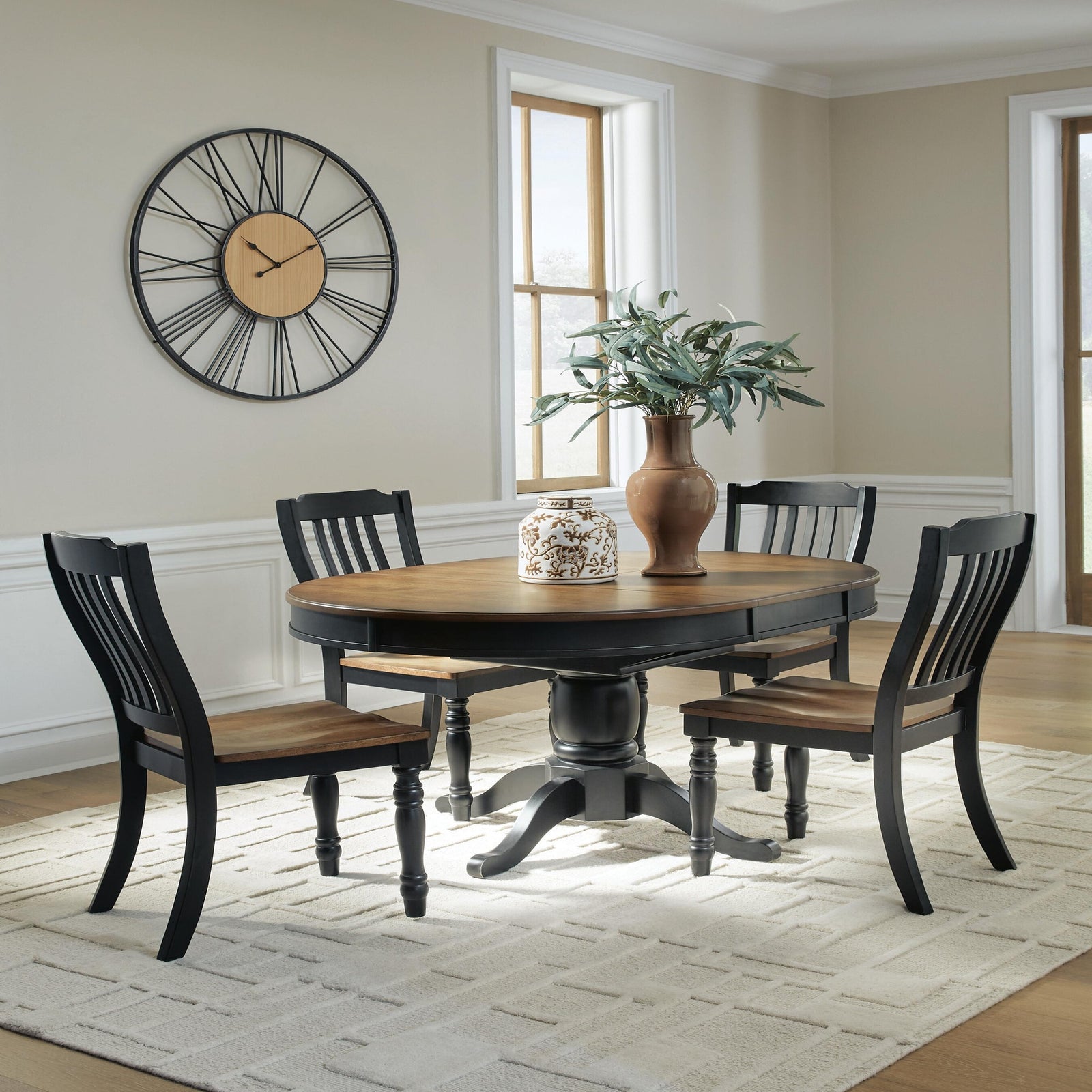 Clorazi Extension Dining Table and 4 Chairs (PCD619-SI) - Image 2