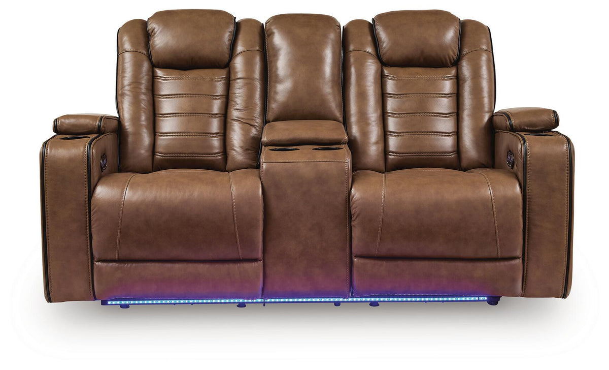 Gruaro Power Reclining Loveseat with Console (PCU14200-SI)