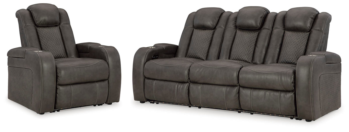 Fyne-Dyme Power Reclining Sofa and Power Recliner (36602-SI)