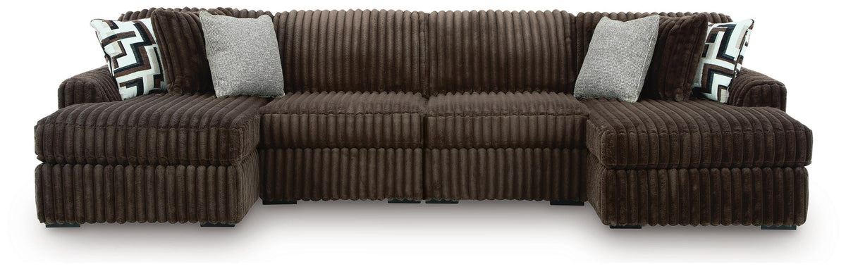 Midnight-Madness 4-Piece Double Chaise Sectional (98104-SI)