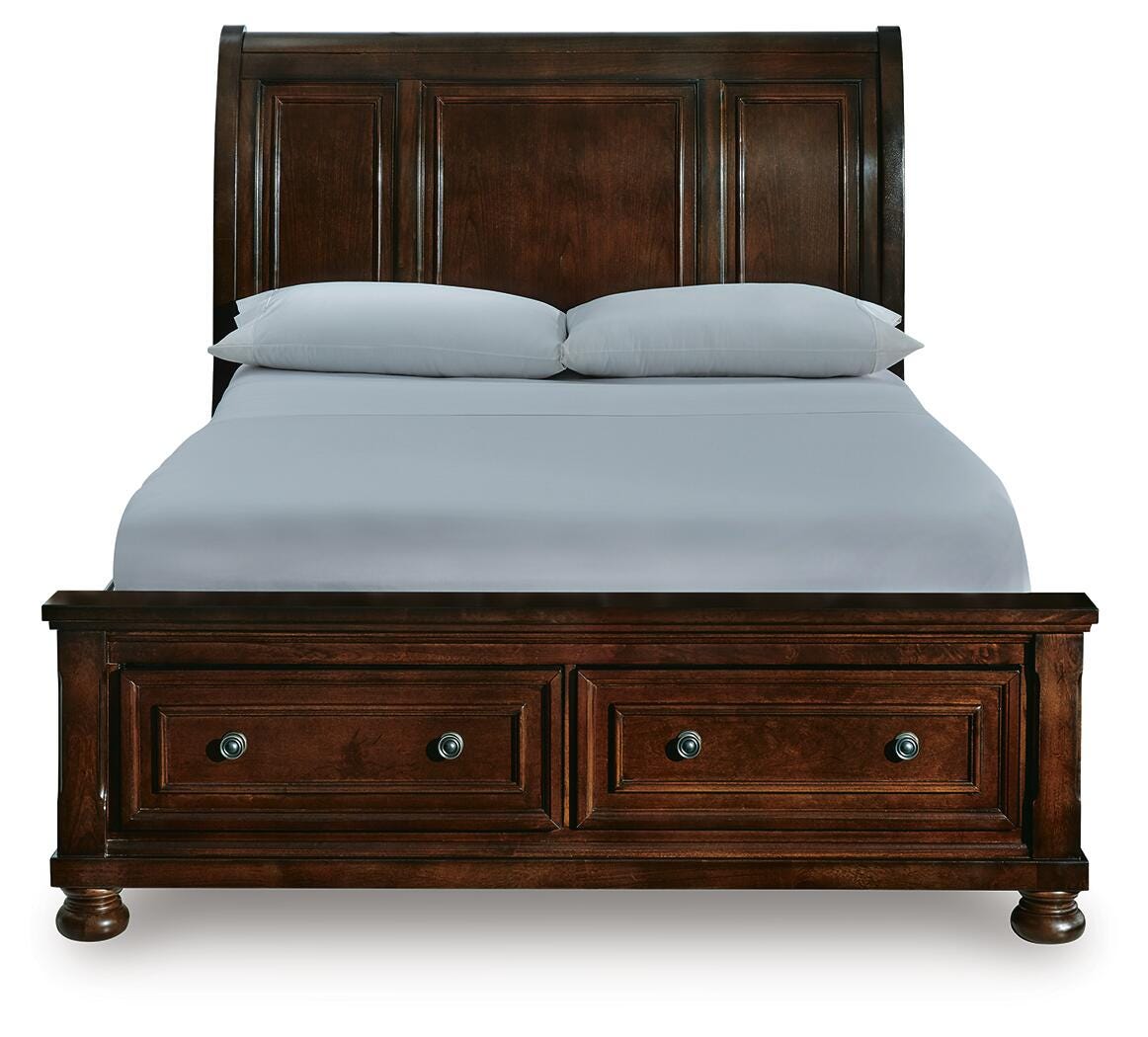 Porter Sleigh Storage Bed - Rustic Brown  (B697-SI) - Image 4