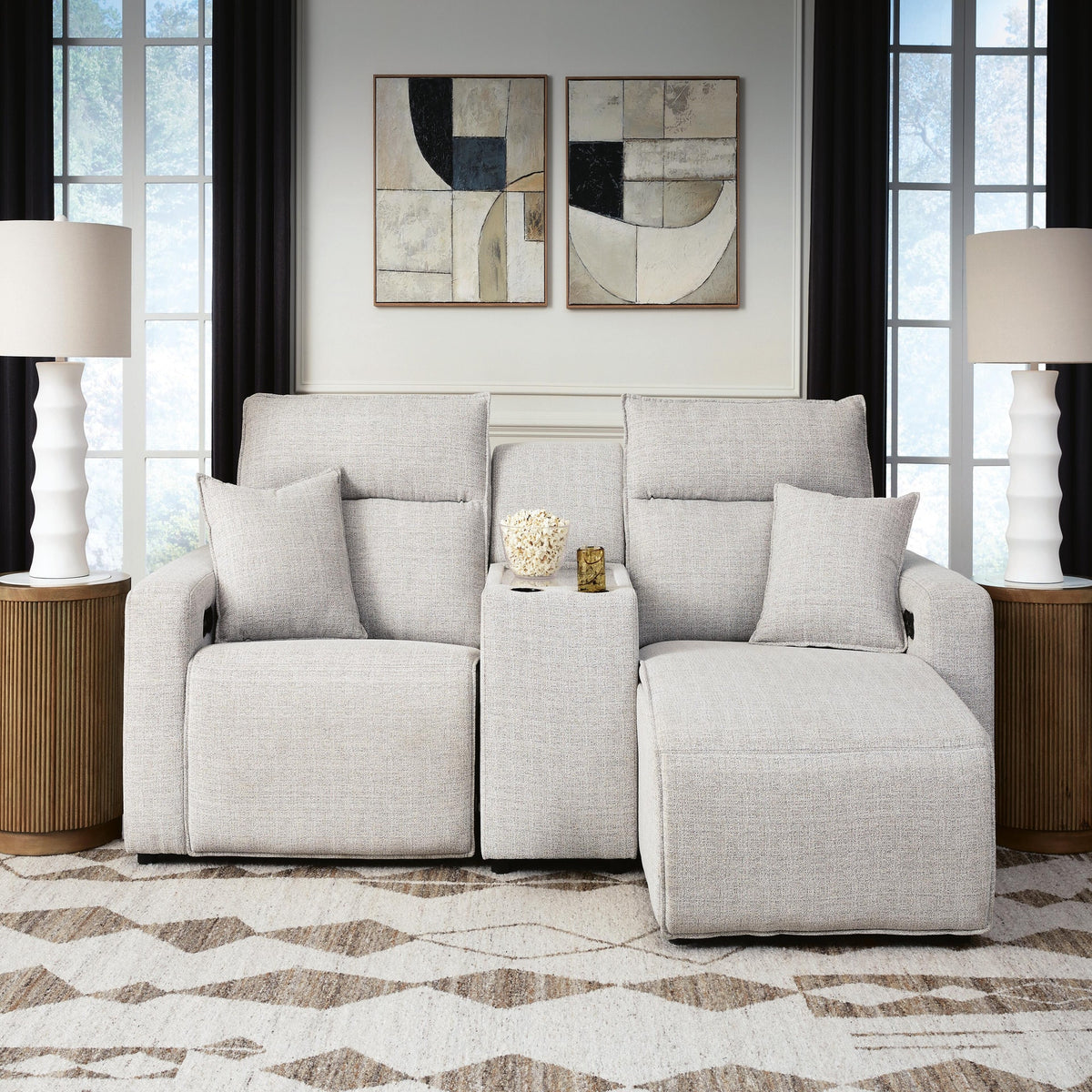 Modmax II 3-Piece Power Reclining Sectional with Chaise and Console (65907-SI)