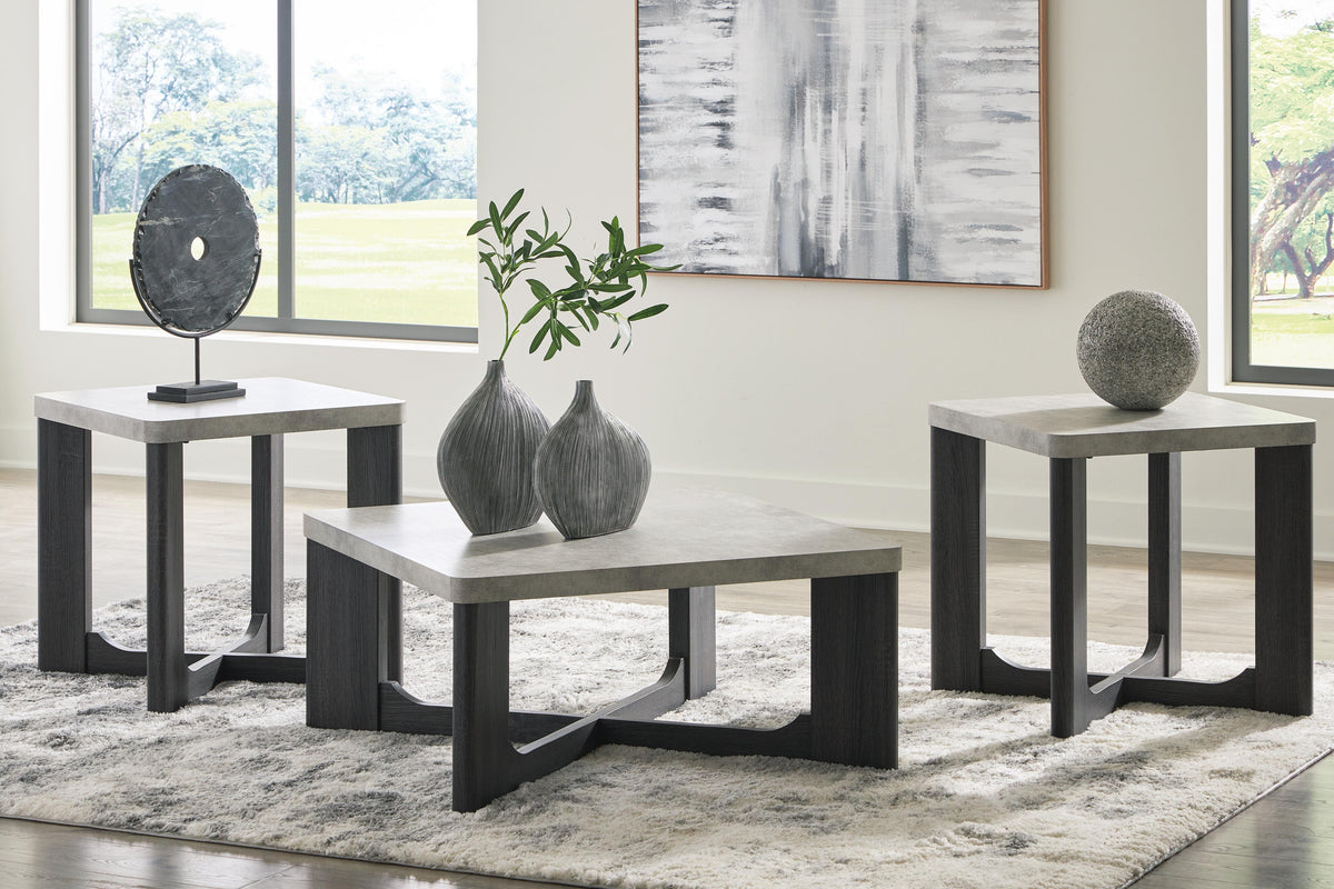 Sharstorm Table (Set of 3) - Two-tone Gray  (T251-SI) - Image 3