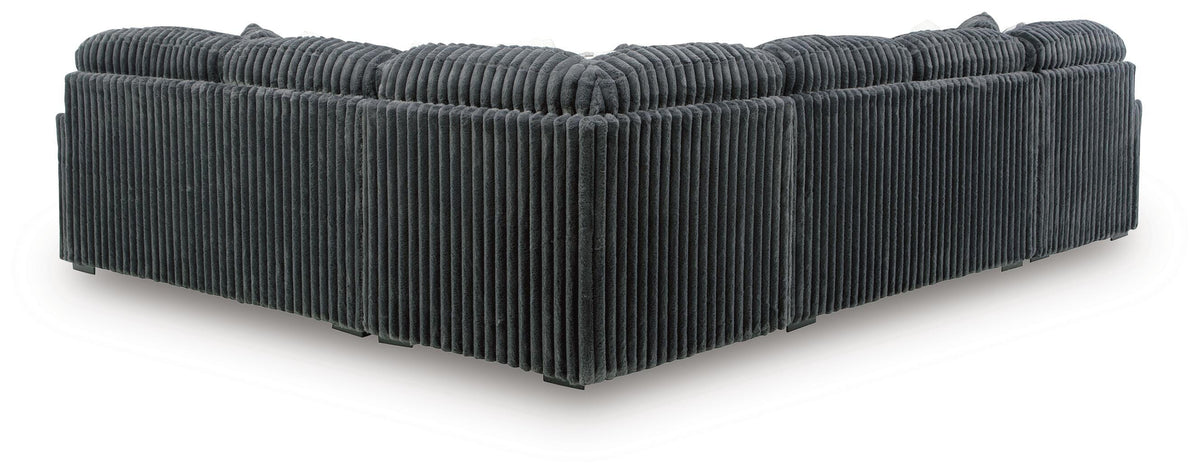Midnight-Madness 4-Piece Sectional with Chaise (98105-SI) - Image 3