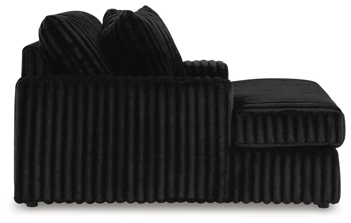 Midnight-Madness 2-Piece Sectional and Oversized Chaise (98103-SI) - Image 4