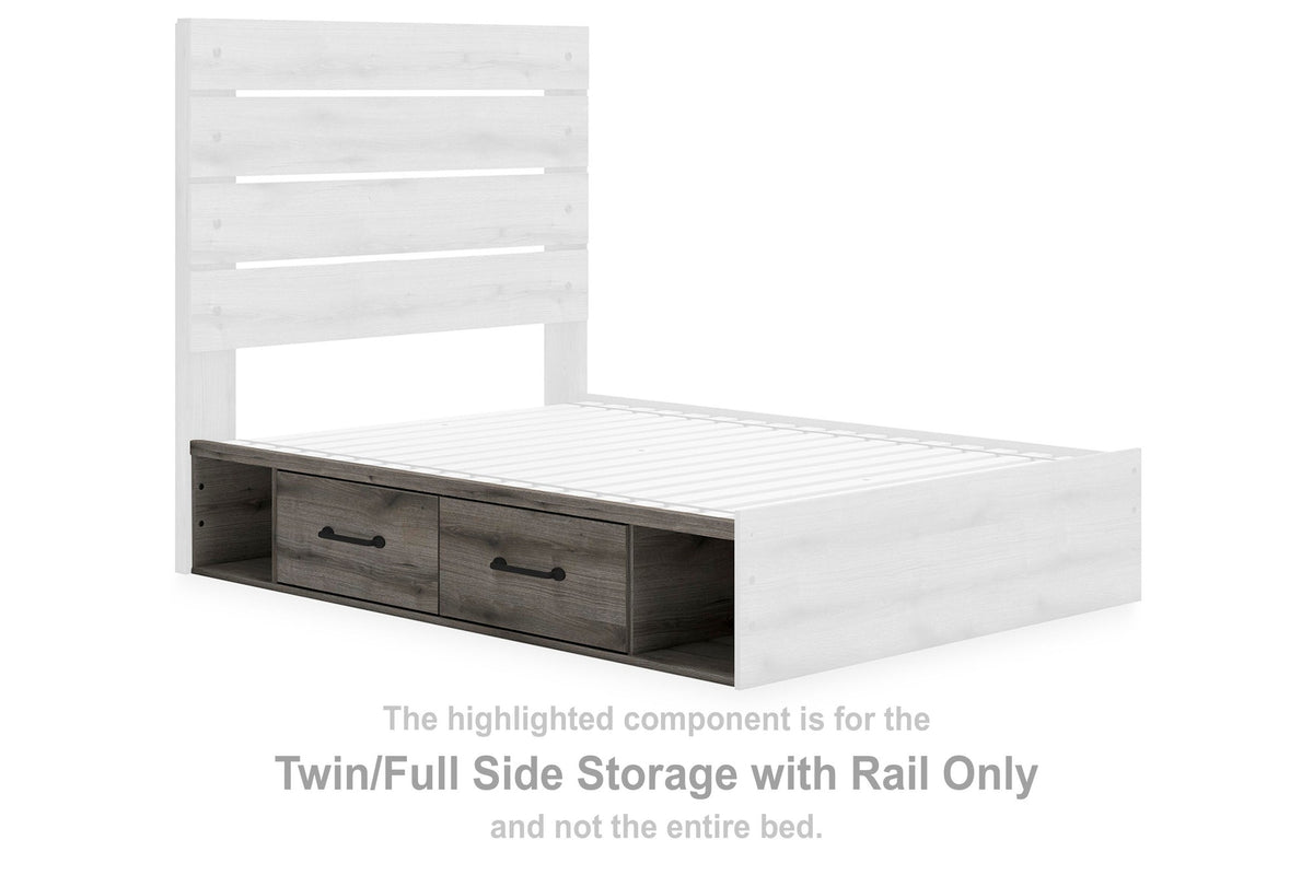 Graystorm Twin/Full Side Storage with Rail (PCB2405-SI)