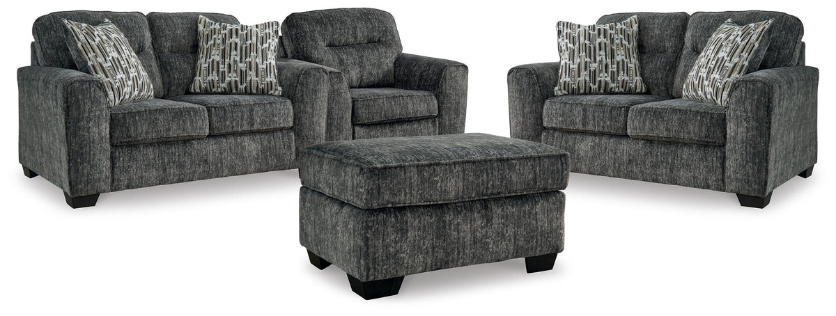 Lonoke 2 Loveseats, Oversized Chair and Ottoman (50504-SI)