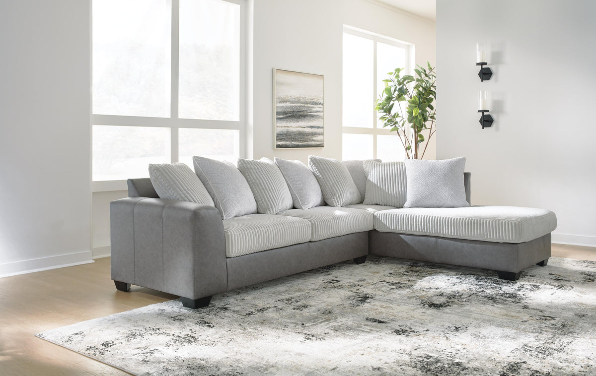 Clairette Court 2-Piece Sectional with Chaise (31503-SI) - Image 2