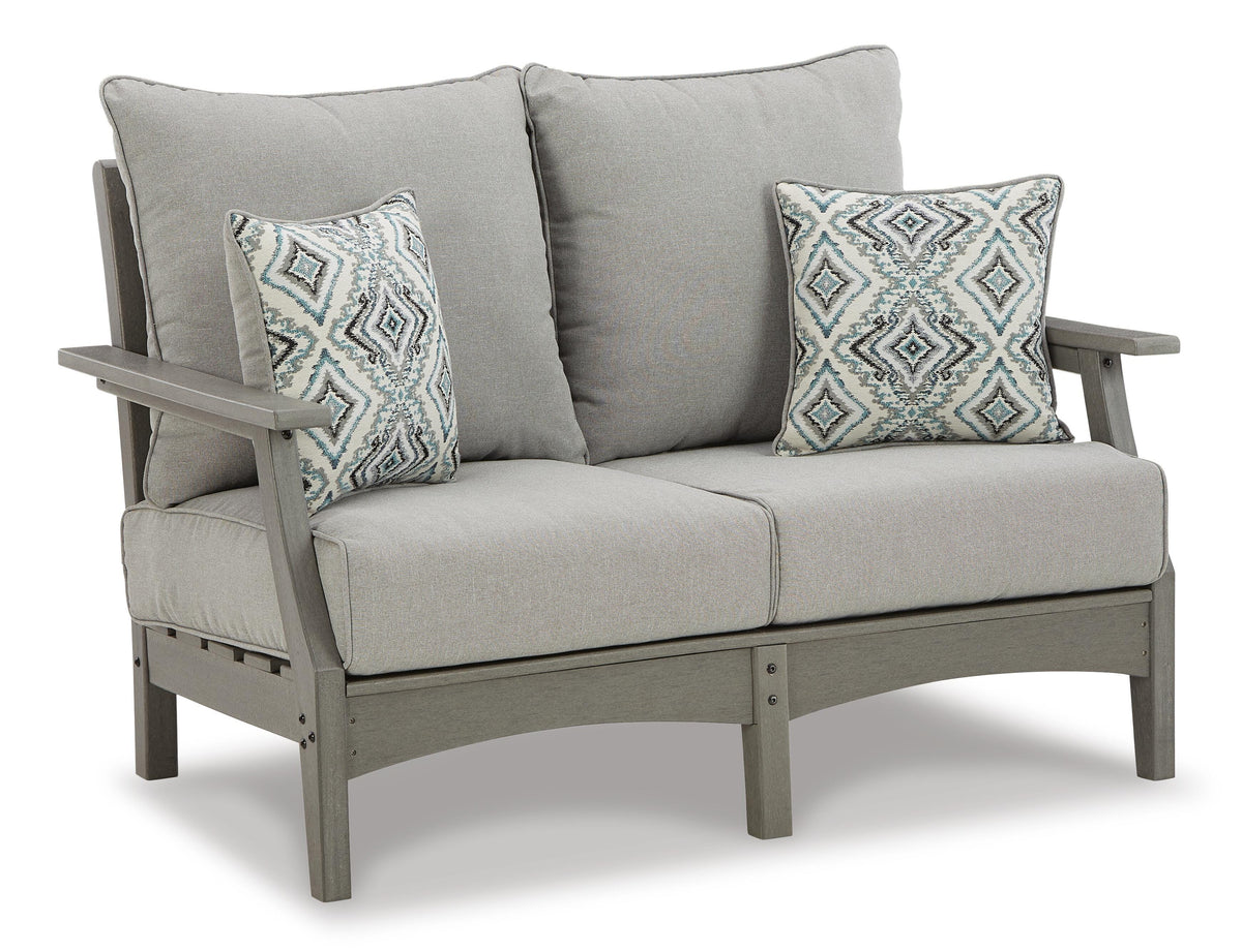 Visola Outdoor Loveseat, 2 Lounge Chairs and Coffee Table (P802-SI) - Image 4