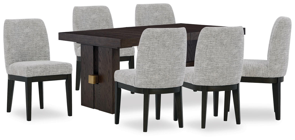 Burkhaus Dining Table and 6 Chairs (D984-SI)