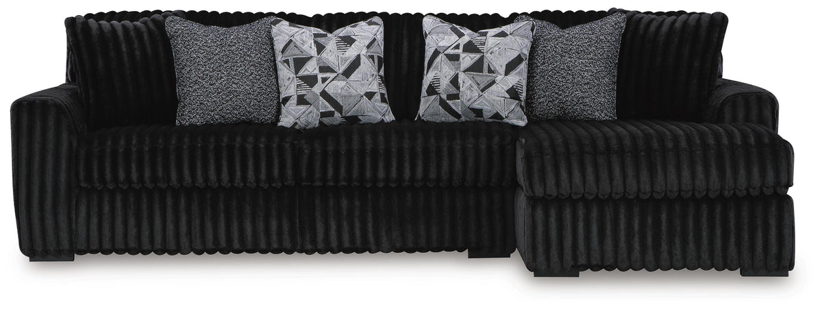 Midnight-Madness 3-Piece Sectional with Chaise (98103-SI)