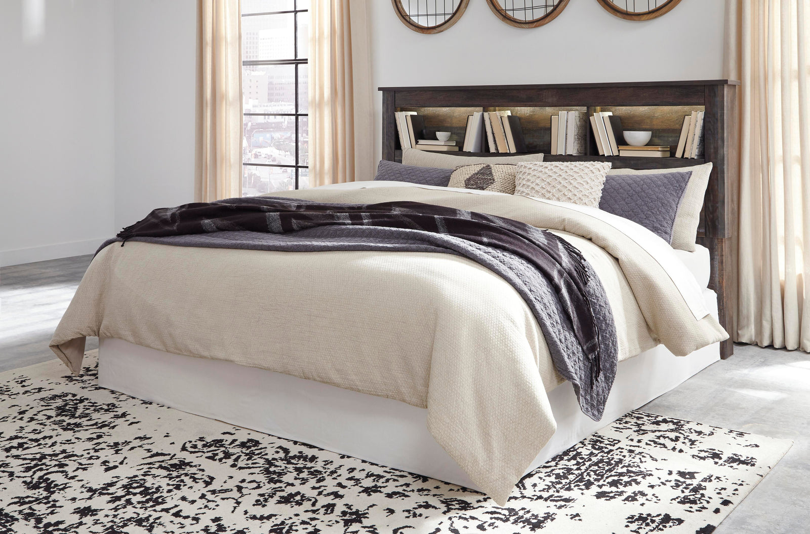 Drystan Bookcase Headboard - Multi  (B211-SI) - Image 12