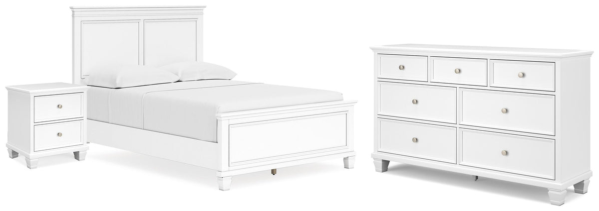 Fortman Full Panel Bed, Dresser and Nightstand (B680-SI)