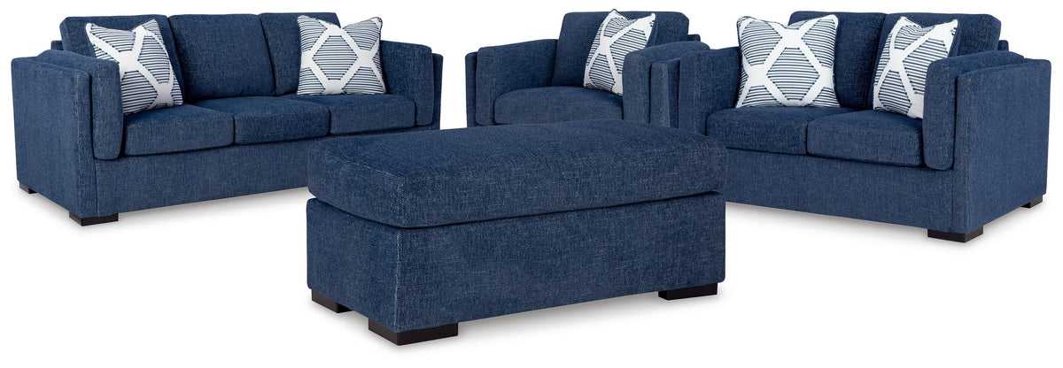 Evansley Sofa, Loveseat, Oversized Chair and Ottoman (54502-SI)