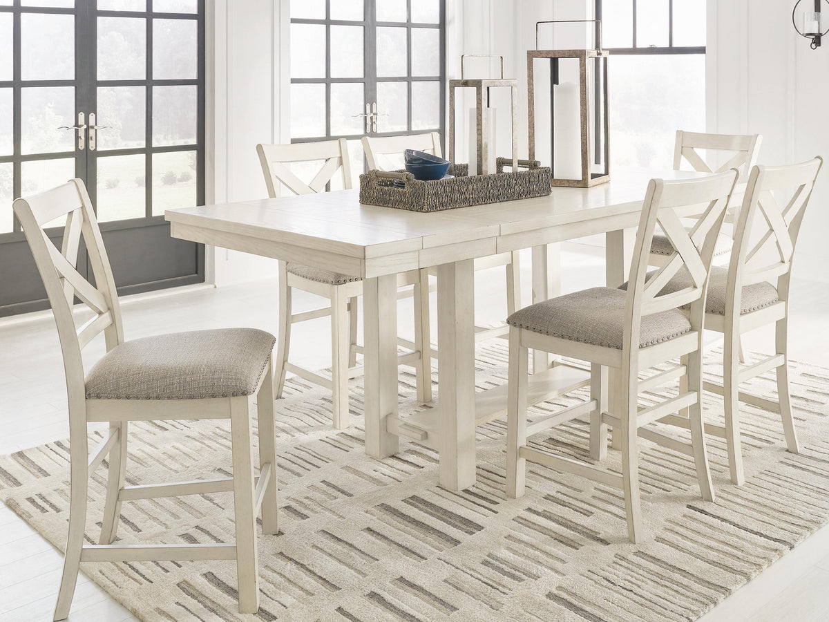 Robbinsdale Counter Height Dining Table and 6 Barstools (D642-SI) - Image 2