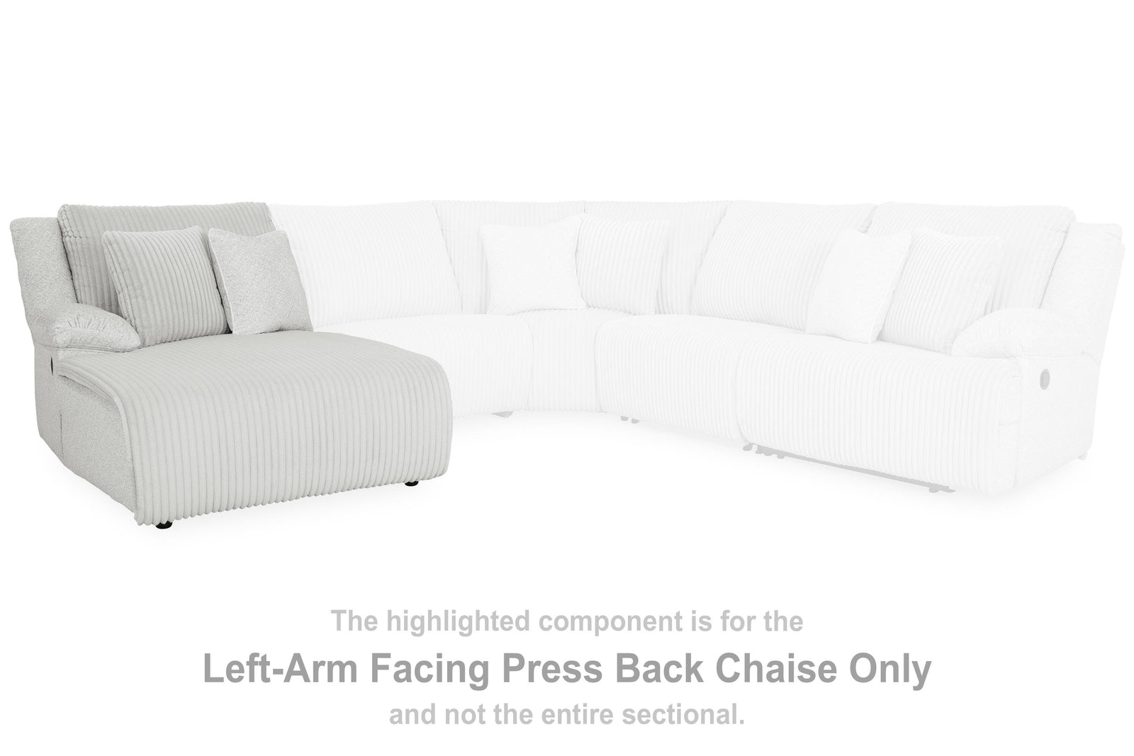 Top Tier Left-Arm Facing Press Back Chaise (92706-SI) - Image 34