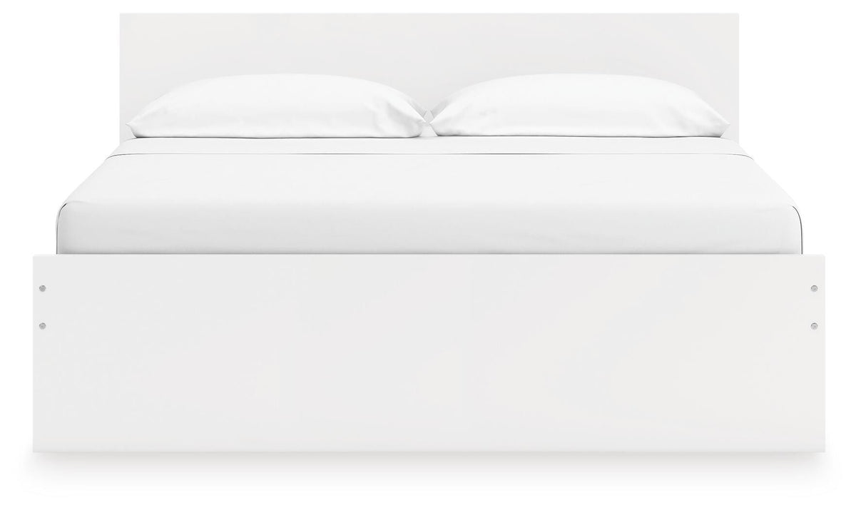 Onita Panel Platform Bed with 2 Side Storage - White  (EB9630-SI) - Image 4