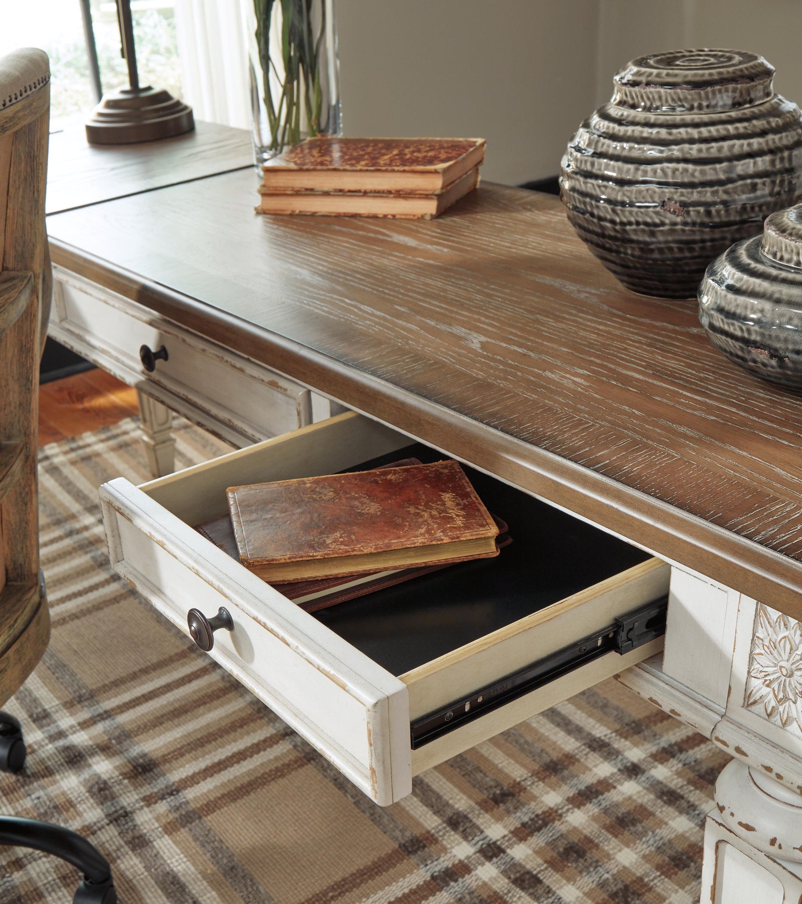 Realyn 2-Piece Home Office Lift Top Desk (H743-SI) - Image 5