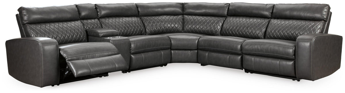 Samperstone 6-Piece Power Reclining Sectional (55203-SI)