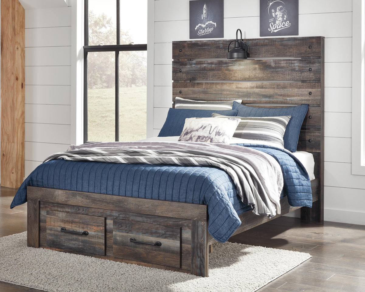 Drystan Panel Storage Bed, Dresser, Mirror and Nightstand - Multi  (B211-SI) - Image 7