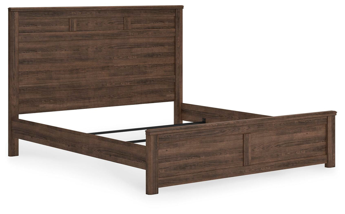 Juararo Panel Bed and 2 Nightstands - Dark Brown  (B251-SI) - Image 7