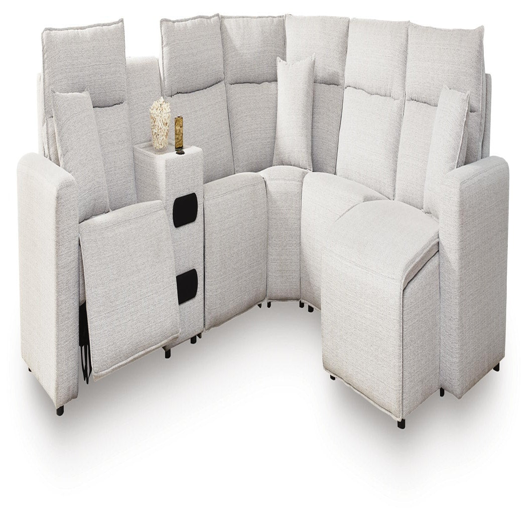 Modmax II 6-Piece Reclining Sectional with Chaise and Audio Console (65907-SI)