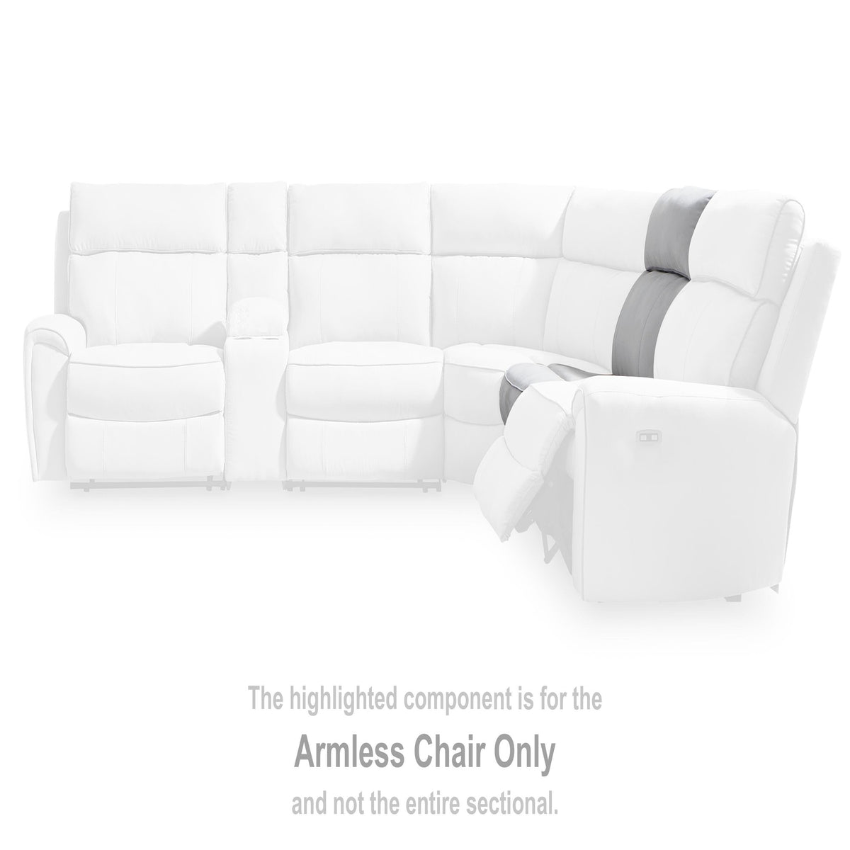 Social Pointe Armless Chair (PC98802-SI) - Image 3